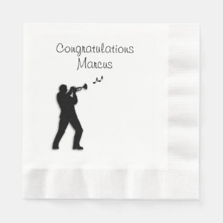 Trumpet Player Custom Congratulations Napkin