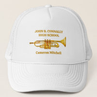Trumpet Player High School Band Gold Personalised