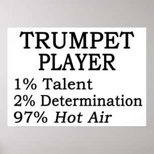 Trumpet Player Hot Air Poster