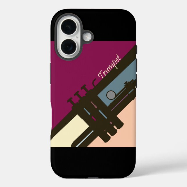 Trumpet Player iPhone Case (Back)