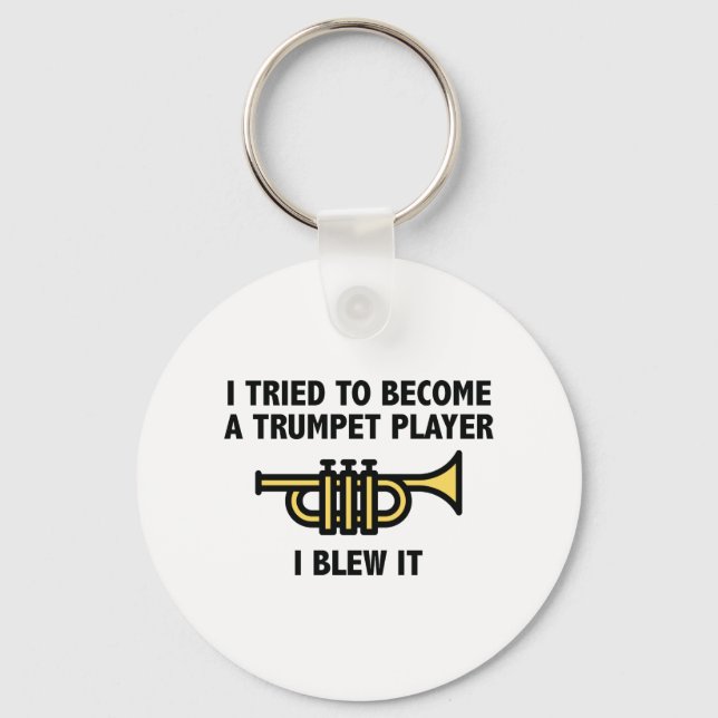 Trumpet Player Key Ring (Front)