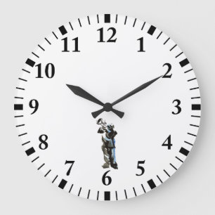 Trumpet Player Large Clock