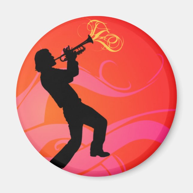 Trumpet Player Magnet (Front)