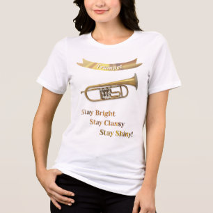 Trumpet Player Musical Instrument Tri-Blend Shirt