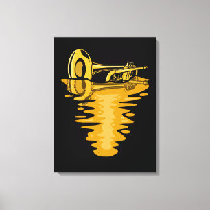 Trumpet Player Musician Marching Band Trumpeter Canvas Print