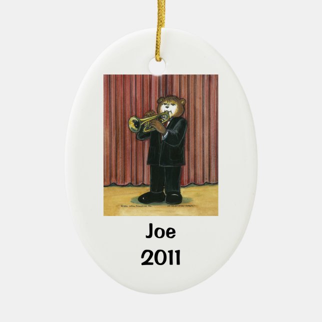 Trumpet Player Personalised Ornament (Front)