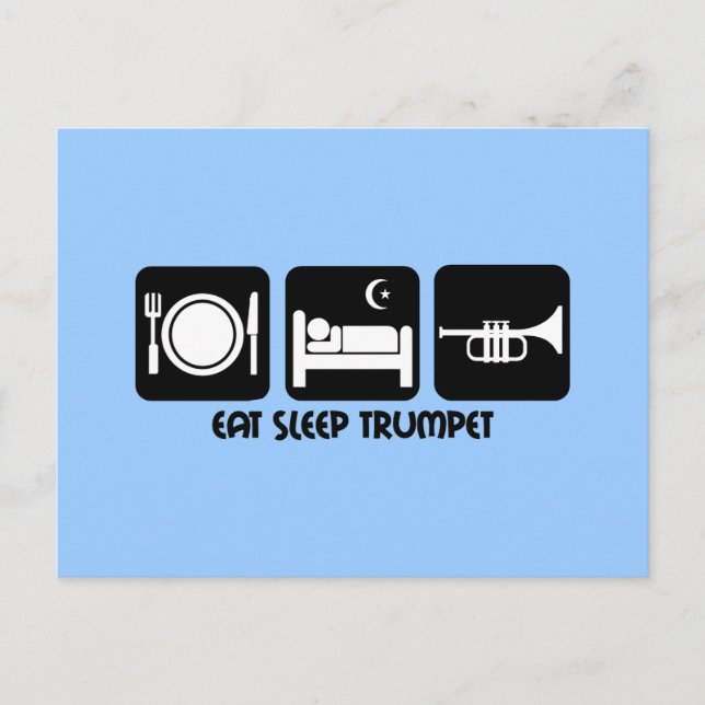trumpet player postcard (Front)