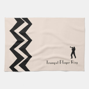 Trumpet Player Rag Custom  Art-Deco Custom  Towels