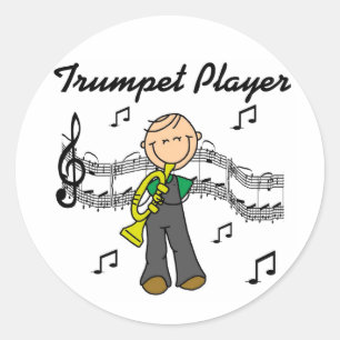 Trumpet Player Stickers Sticker