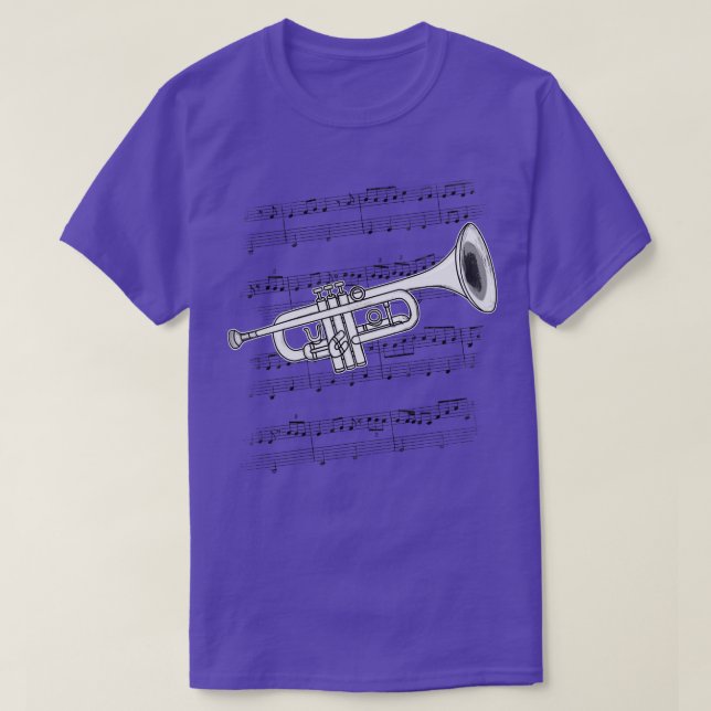 Trumpet Player Trumpeter Brass Musician T-Shirt (Design Front)