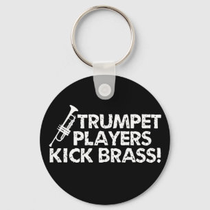 Trumpet Players Kick Brass! Key Ring
