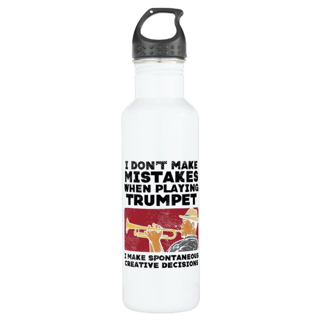 Trumpet - Playing A Trumpet 710 Ml Water Bottle (Front)