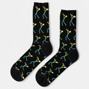 Trumpet Playing Stickman Socks
