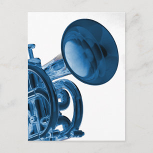 Trumpet Postcard with a Trumpet Foreground