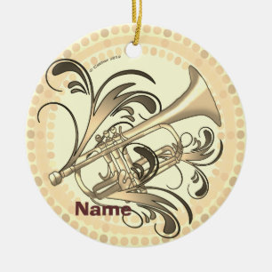 Trumpet Rhythm Ceramic Tree Decoration