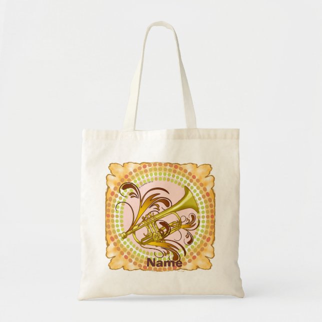 Trumpet Rhythm  tote bag (Front)