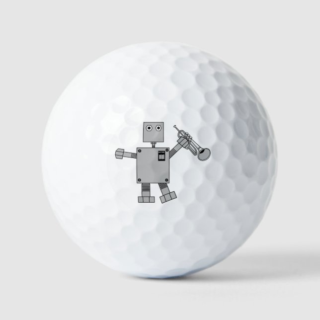 Trumpet Robot Golf Balls (Front)