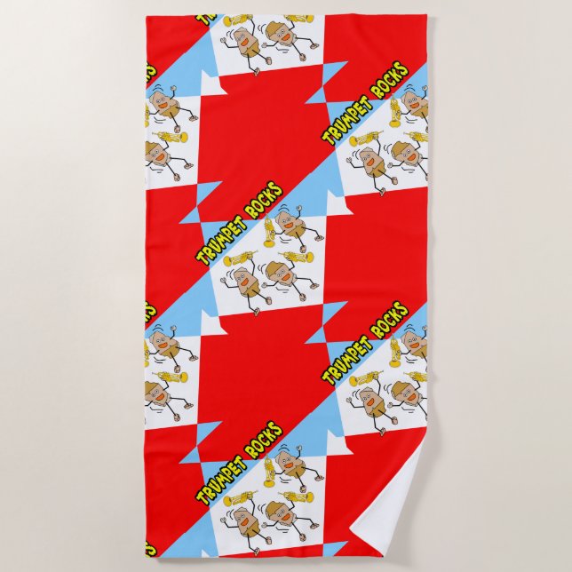 Trumpet Rocks Beach Towel (Front)