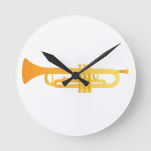 Trumpet Round Clock