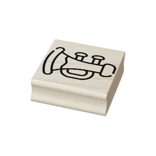 trumpet rubber stamp