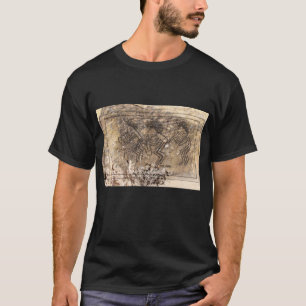Trumpet Saxophone and Flute Player Petroglyph T-Shirt