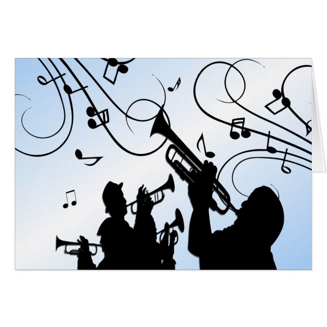 Trumpet Section Blue Music (Front Horizontal)