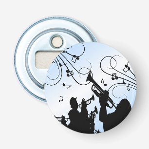 Trumpet Section Blue Music Bottle Opener