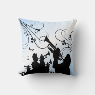 Trumpet Section Blue Music Cushion