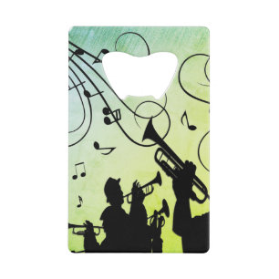 Trumpet Section Jazz Music Green Marbled