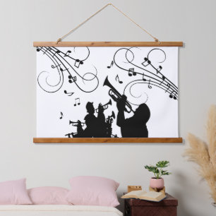 Trumpet Section Jazz Music Hanging Tapestry