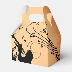 Trumpet Section Jazz Music Orange Rust Favour Box