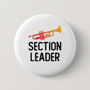 Trumpet Section Leader Marching Band 6 Cm Round Badge