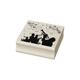 Trumpet Section Music Rubber Stamp