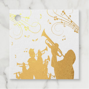 Trumpet Section Music Rubber Stamp Favour Tags