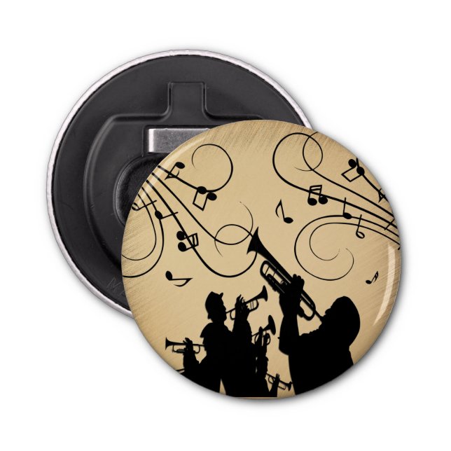 Trumpet Section Rustic Music Bottle Opener (Front)