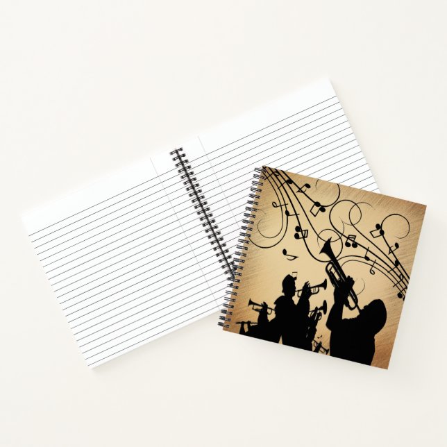 Trumpet Section Rustic Music Notebook (Inside)