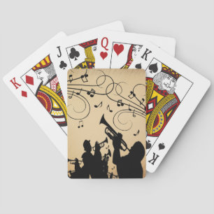 Trumpet Section Rustic Music Playing Cards