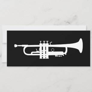 trumpet silhouette invitation