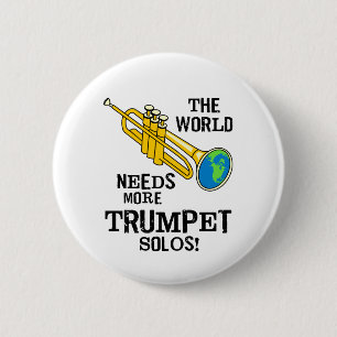 Trumpet Solos 6 Cm Round Badge
