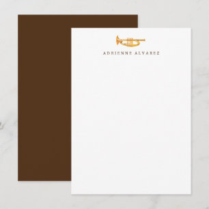 Trumpet Stationery - Trumpet Thank You Note Cards