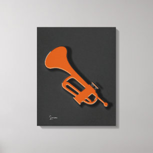 Trumpet Stretched Canvas Print