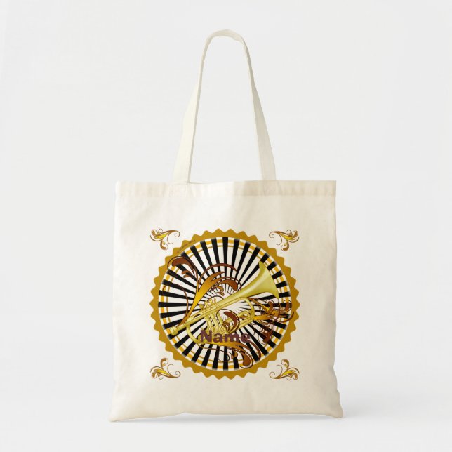 Trumpet Swirls tote bag (Front)