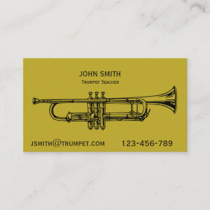 Trumpet Teacher brass instrument Business Card