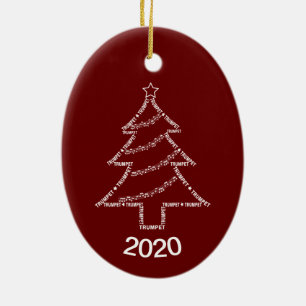 Trumpet Text Christmas Tree Ceramic Tree Decoration