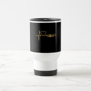 Trumpet - Trumpet Heartbeat Gift Travel Mug