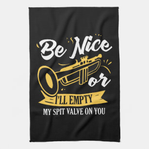 Trumpet Trumpet Player Gift Funny Trumpet Tea Towel