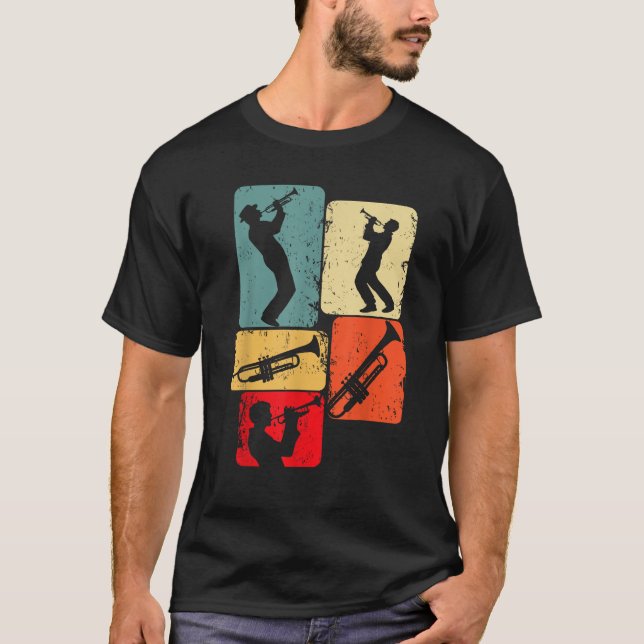 Trumpet Trumpeter Jazz Musician Boys Men  T-Shirt (Front)