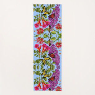 trumpet vine butterfly bush, bee balm, hummingbird yoga mat