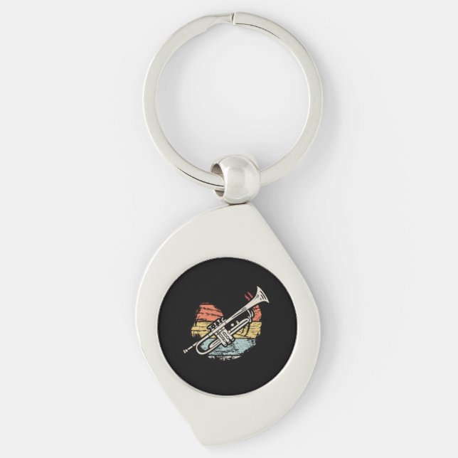 Trumpet Vintage  Key Ring (Front)
