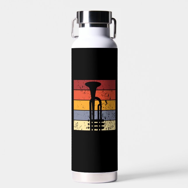 Trumpet Vintage  Water Bottle (Front)